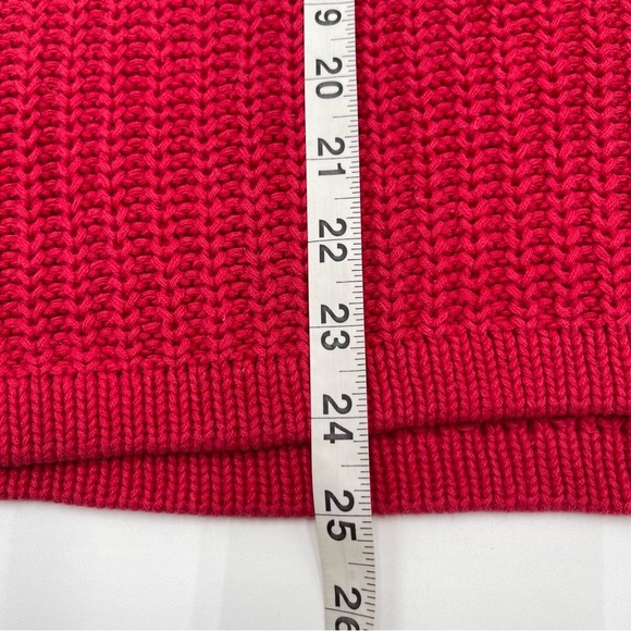 Vintage Forenza Sweater Womens Red Roll Mock Neck Cable Knit Pullover 80s *READ* - Picture 7 of 7